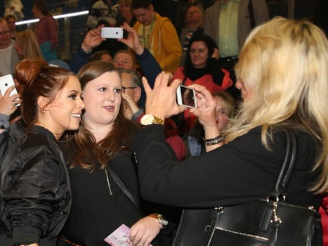 Singer Vanessa Mai with fans after the ZDF show "Willkommen bei Carmen Nebel"",broadcast on 13.04.2017"