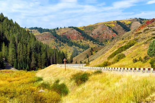 Beautiful colorful landscape in southern Wyoming