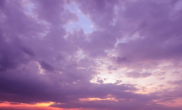 Abstract sunset sky background in soft focus