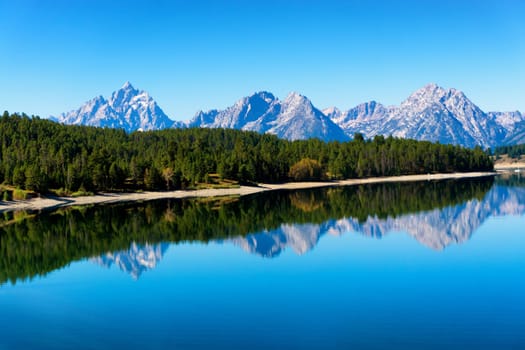 Beautiful view of Grand Teton National Park in Wyoming