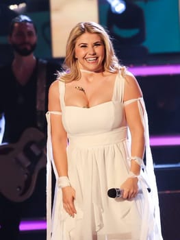 Singer Beatrice Egli during the ZDF program "Willkommen bei Carmen Nebel"",broadcast on 13.04.2017"