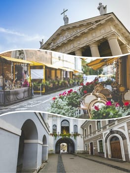 Collage of Vilnius (Lithuania) images - travel background (my photos)