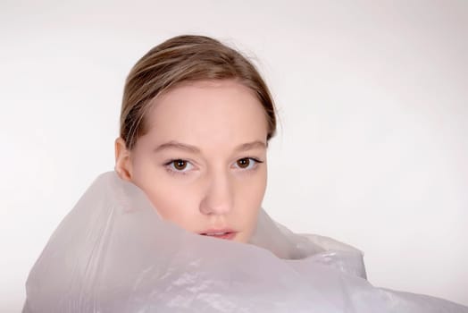 Woman with foil