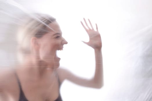 screaming young woman