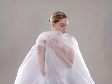 Woman with foil