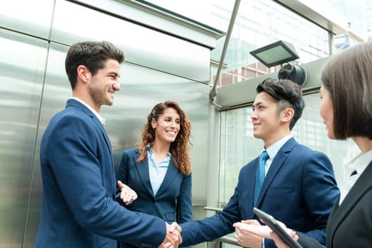 Business people make a deal