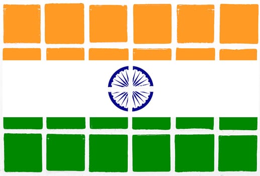 Glazed tiles indian flag