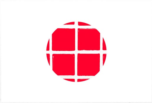 Glazed tiles japan flag