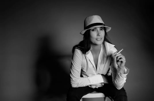 Woman with cigarette