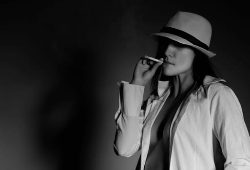 Woman with cigarette