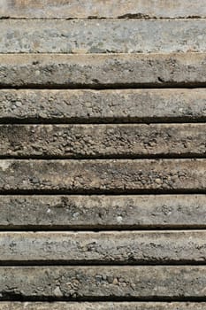 Slabs made of washed concrete as stacks in portrait format