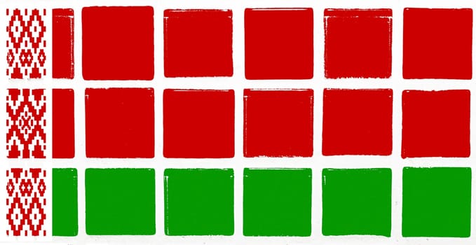Glazed tiles belarus  flag