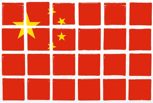 Glazed tiles china flag