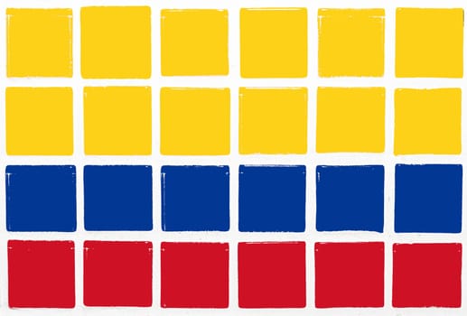 Glazed tiles colombia flag