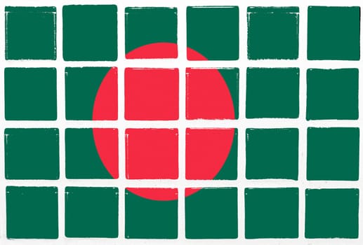 Glazed tiles bangladesh flag