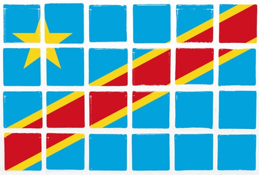 Glazed tiles congo flag