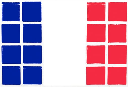 Glazed tiles france flag