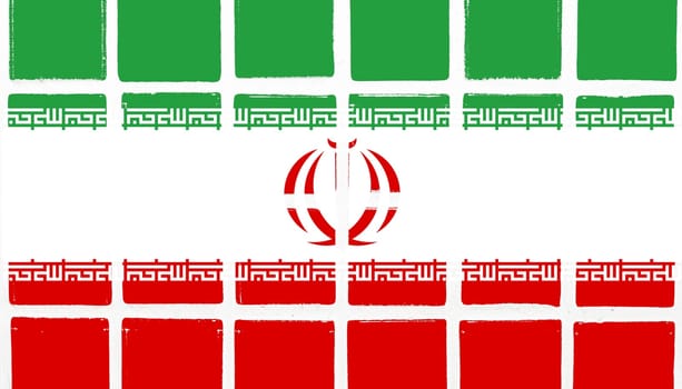 Glazed tiles iran flag