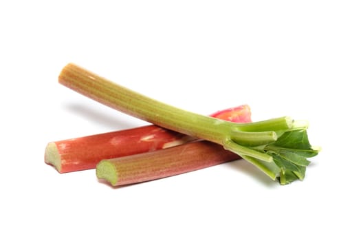 Sticks of green and red asparagus white insulated