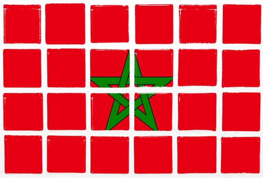 Glazed tiles morocco flag