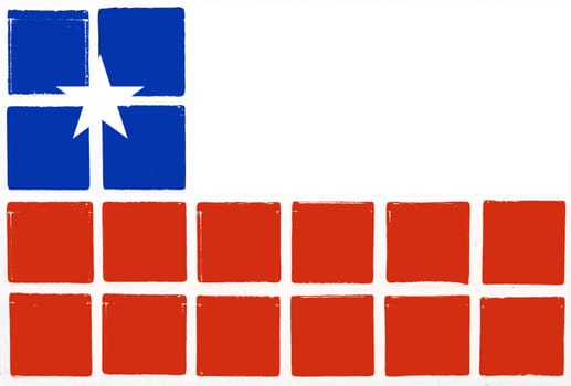 Glazed tiles chile flag