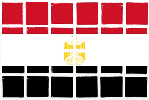 Glazed tiles egypt flag
