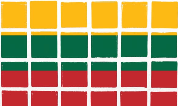 Glazed tiles lithuania flag