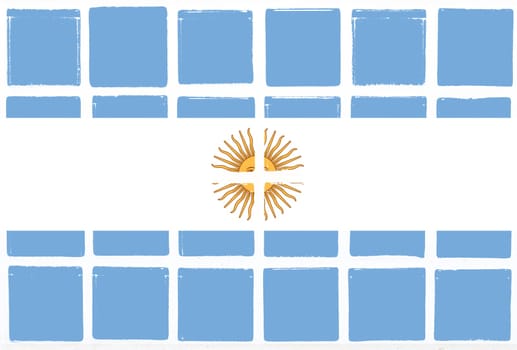 Glazed tiles argentina flag