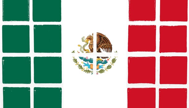 Glazed tiles mexico flag