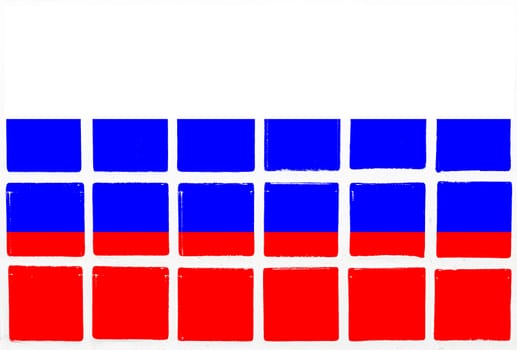 Glazed tiles russia flag