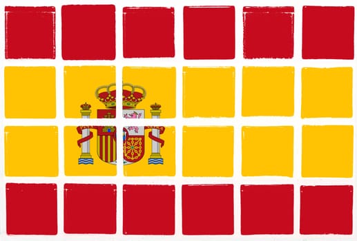 Glazed tiles spainl flag