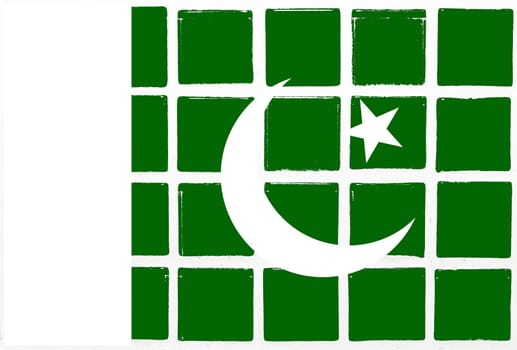 Glazed tiles pakistan flag
