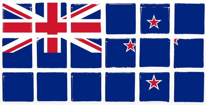 Glazed tiles new zealand flag