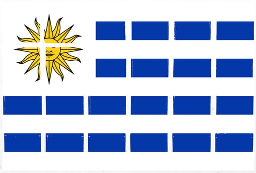 Glazed tiles uruguay flag