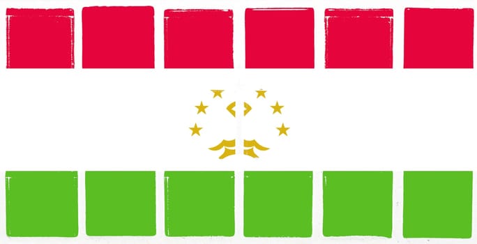 Glazed tiles tajikistan flag