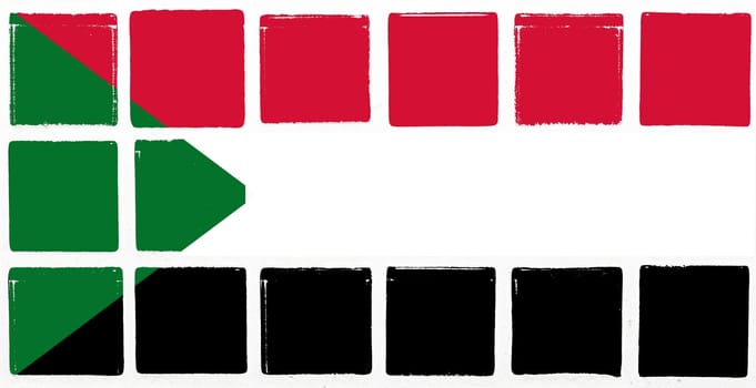 Glazed tiles sudan  flag
