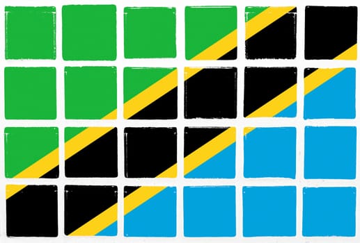 Glazed tiles tanzania flag