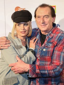 Singer Stefan Zauner with his wife Petra Manuela after the ZDF program "Willkommen bei Carmen Nebel"",broadcast on 13.04.2017"