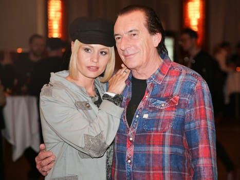 Singer Stefan Zauner with his wife Petra Manuela after the ZDF program "Willkommen bei Carmen Nebel"",broadcast on 13.04.2017"