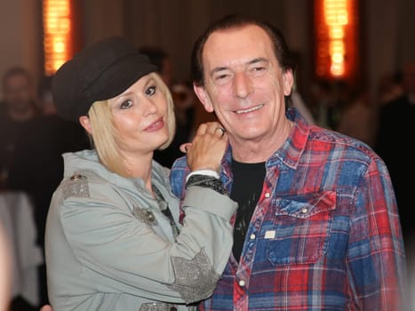Singer Stefan Zauner with his wife Petra Manuela after the ZDF program "Willkommen bei Carmen Nebel"",broadcast on 13.04.2017"