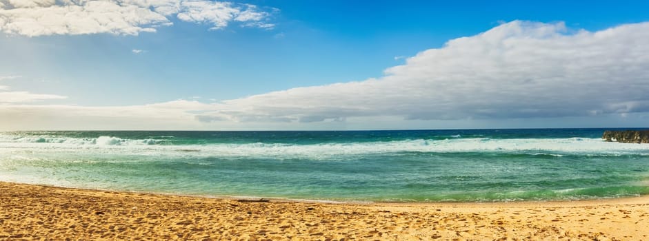 Gris-Gris beach at sunrise. Mauritius. Panorama