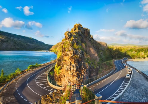 Maconde view point. Mauritius island. Panorama