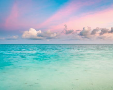 Amazing Pointe d'Esny beach on the South East Coast of Mauritius at sunset.