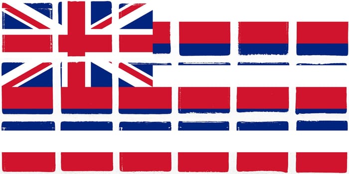Glazed tiles hawaii  flag