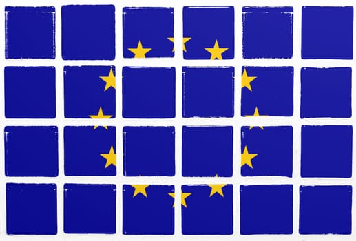 Glazed tiles european union  flag