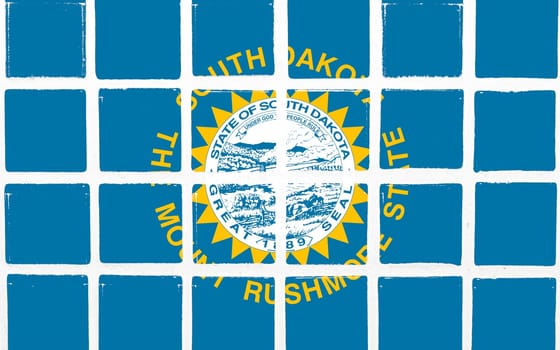 Glazed tiles south dakota  flag