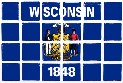 Glazed tiles wisconsin  flag