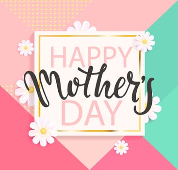Happy Mother's day greeting card. Vector Illustration.