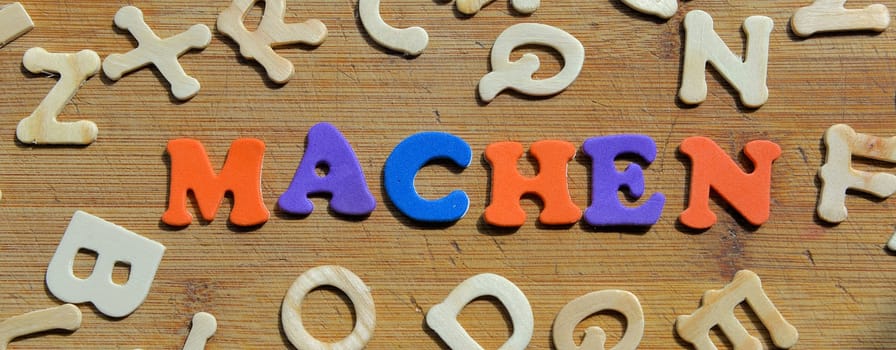 Make word on fabric background