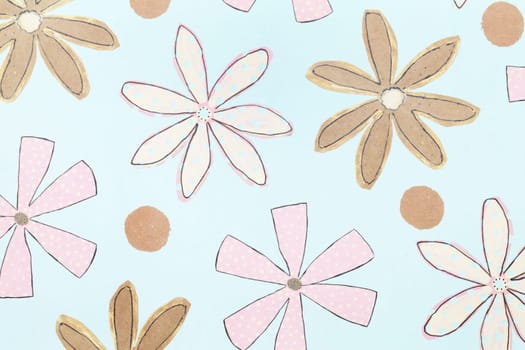 Close up of flower pattern paper